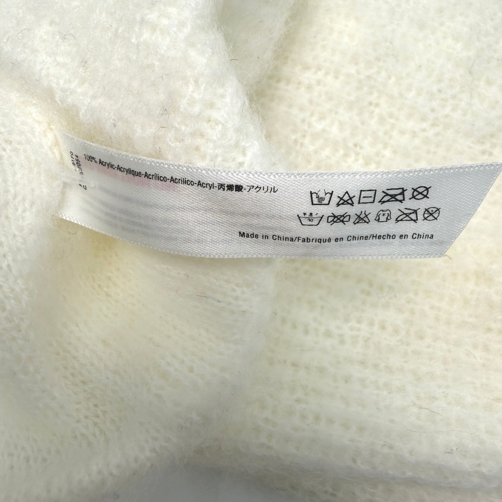 Urban Outfitters NWT Beanie Womens OS White‎ Fuzzy Knit Minimalist Indie - Picture 4 of 6